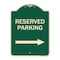Signmission Reserved Parking Right Arrow Heavy-Gauge Aluminum Architectural Sign, 24" x 18", G-1824-23156 A-DES-G-1824-23156 - alternate 1